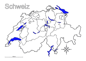 Landkarten drucken mit Bundesländern, Kantonen, Hauptstädte, Weltkarte